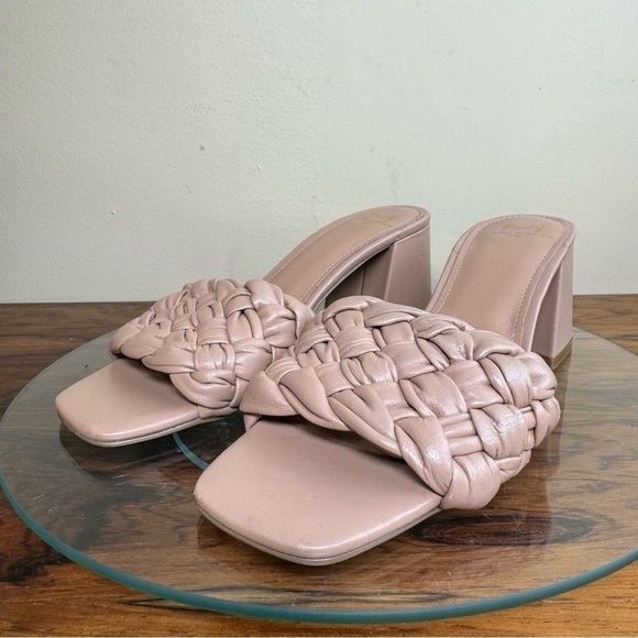 Marc Fisher Nahea Slide Sandal in medium natural leather - Picture 6 of 15